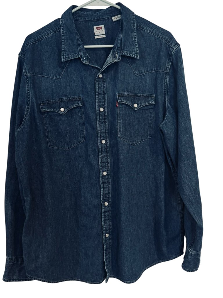 Levi's Snap Front Denim Western Shirt Men's Xl